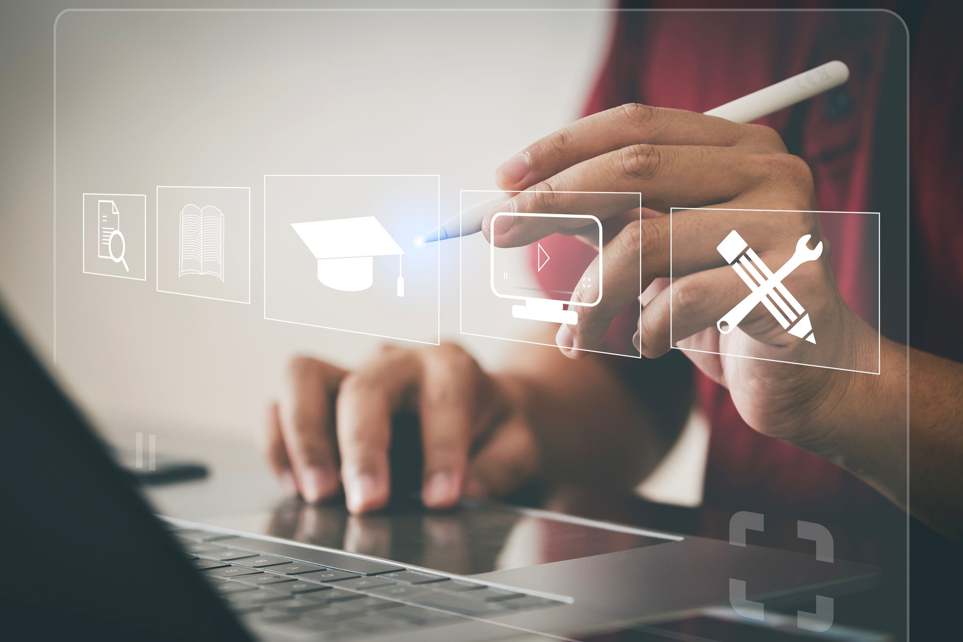 online education Internet lessons Teleconferencing Studying safely from viruses Internet technology for education and the use of AI to help in education